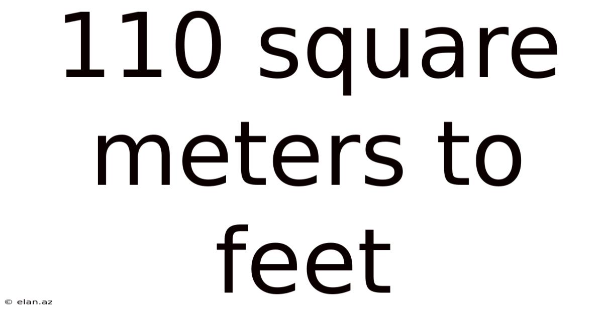 110 Square Meters To Feet