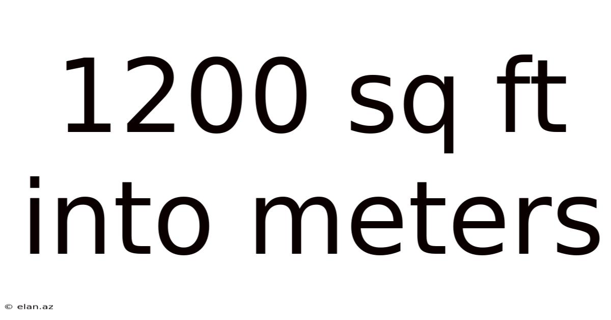 1200 Sq Ft Into Meters