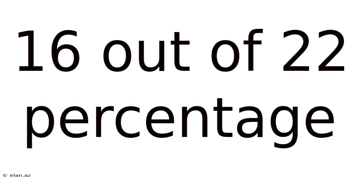 16 Out Of 22 Percentage