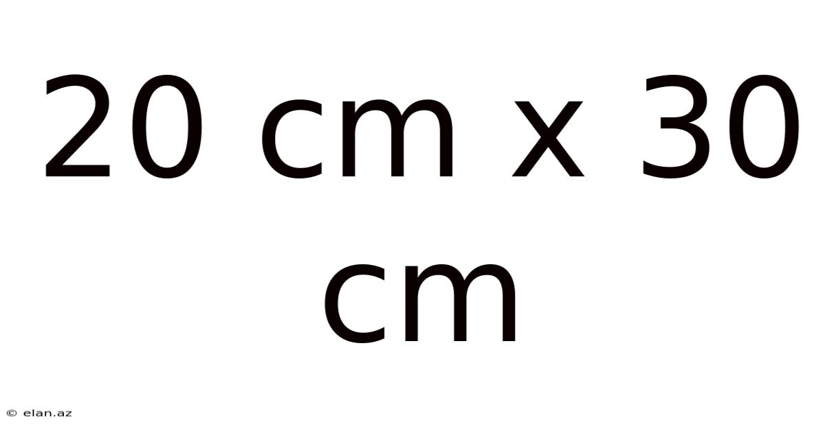 20 Cm X 30 Cm