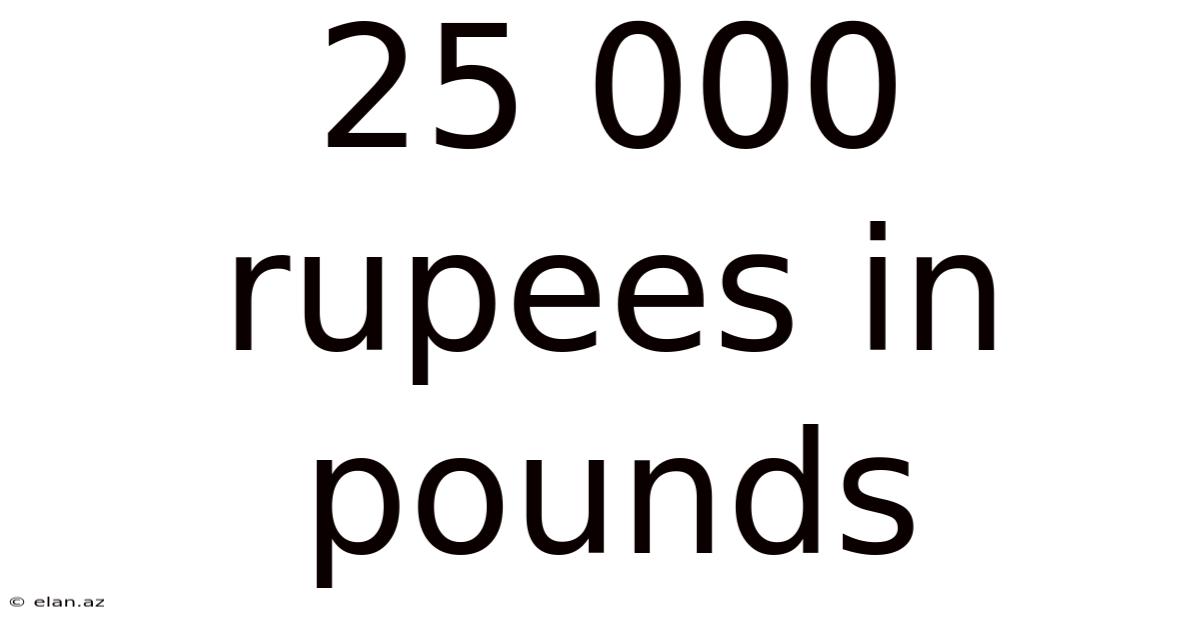25 000 Rupees In Pounds