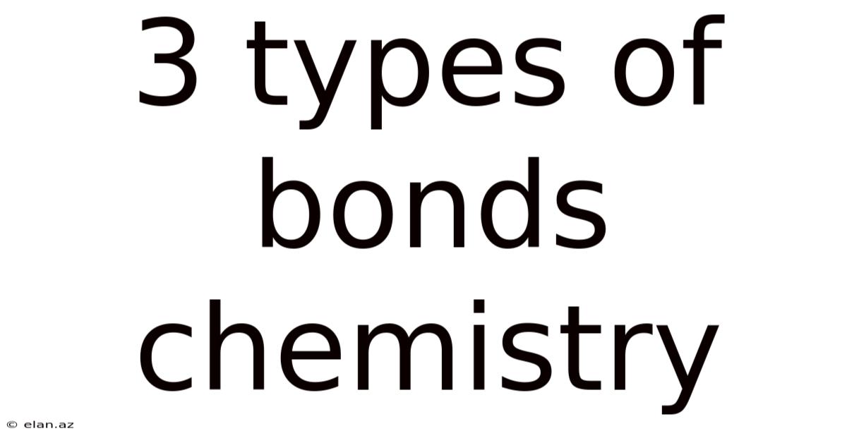 3 Types Of Bonds Chemistry