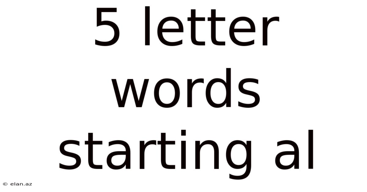 5 Letter Words Starting Al