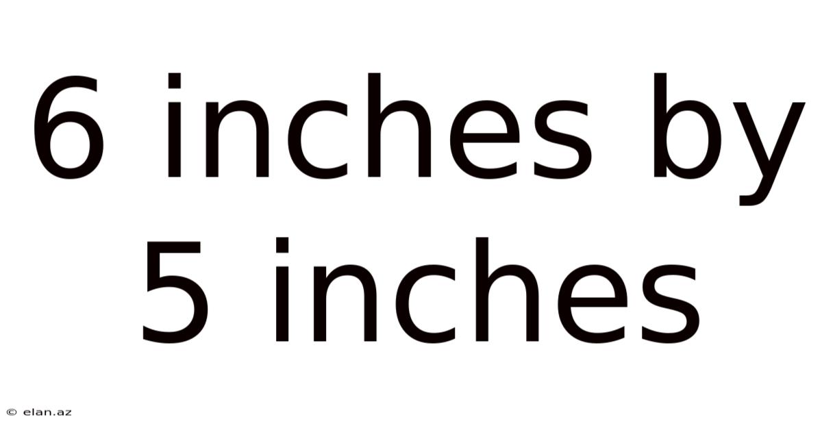 6 Inches By 5 Inches