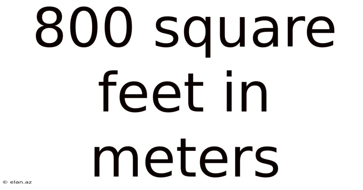 800 Square Feet In Meters