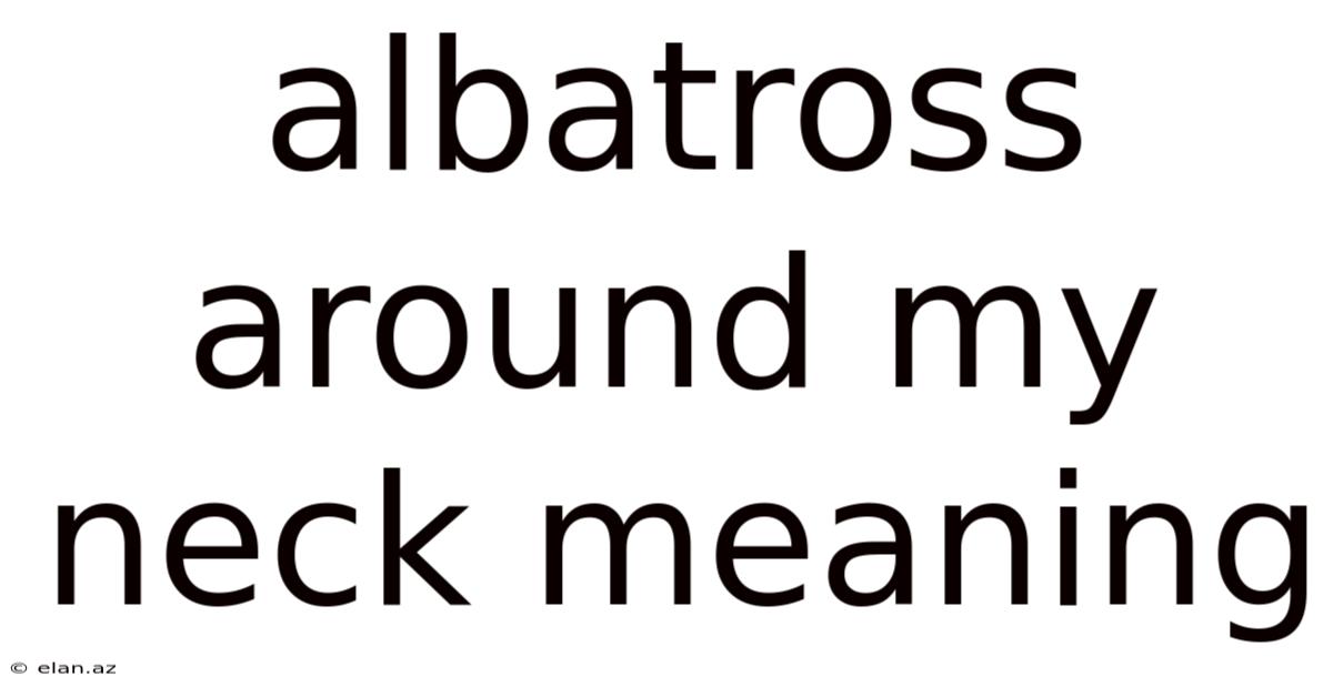 Albatross Around My Neck Meaning