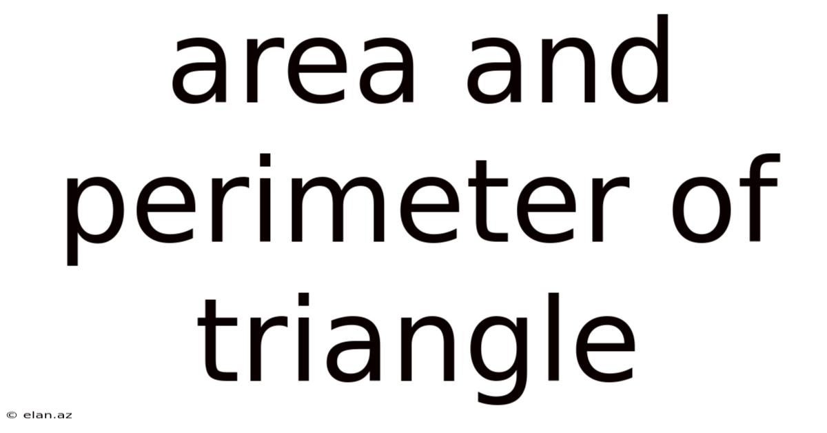 Area And Perimeter Of Triangle