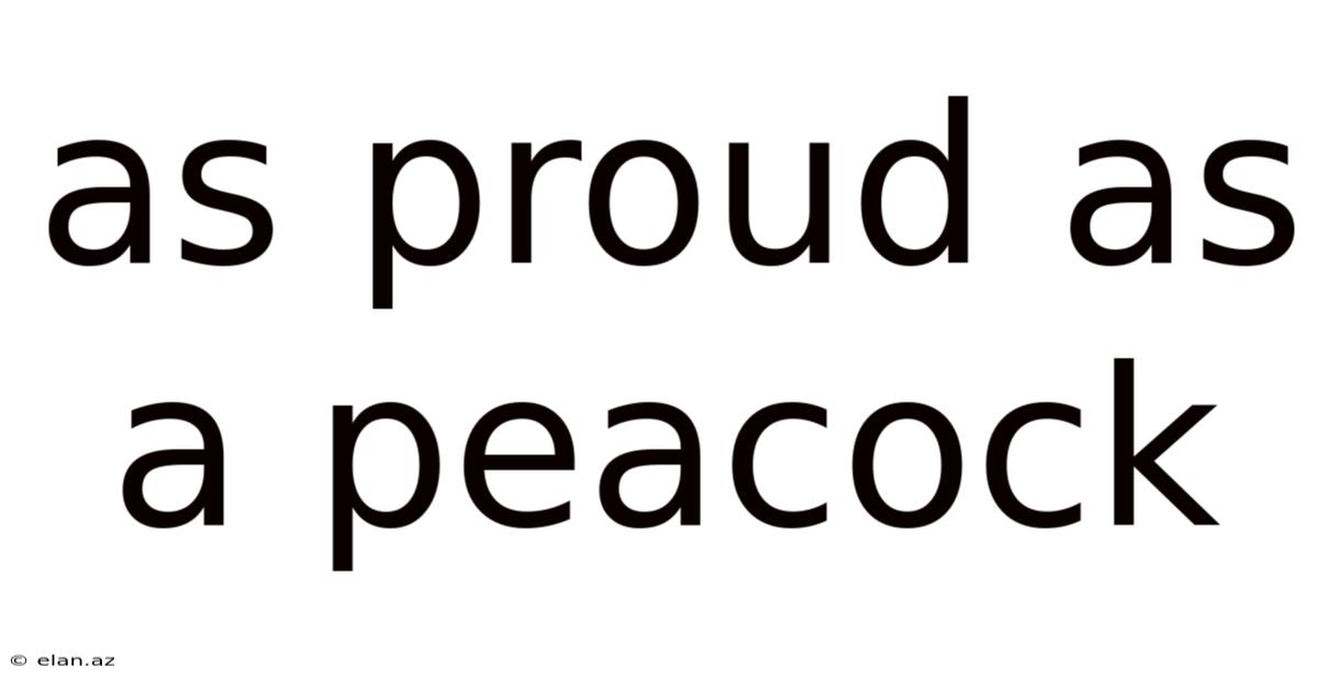 As Proud As A Peacock