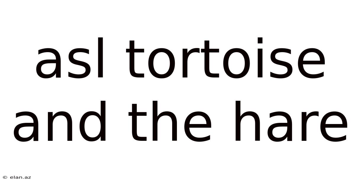 Asl Tortoise And The Hare