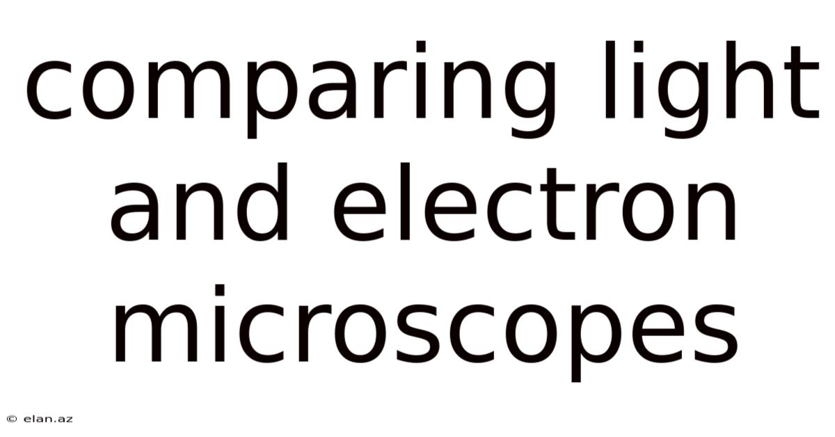 Comparing Light And Electron Microscopes