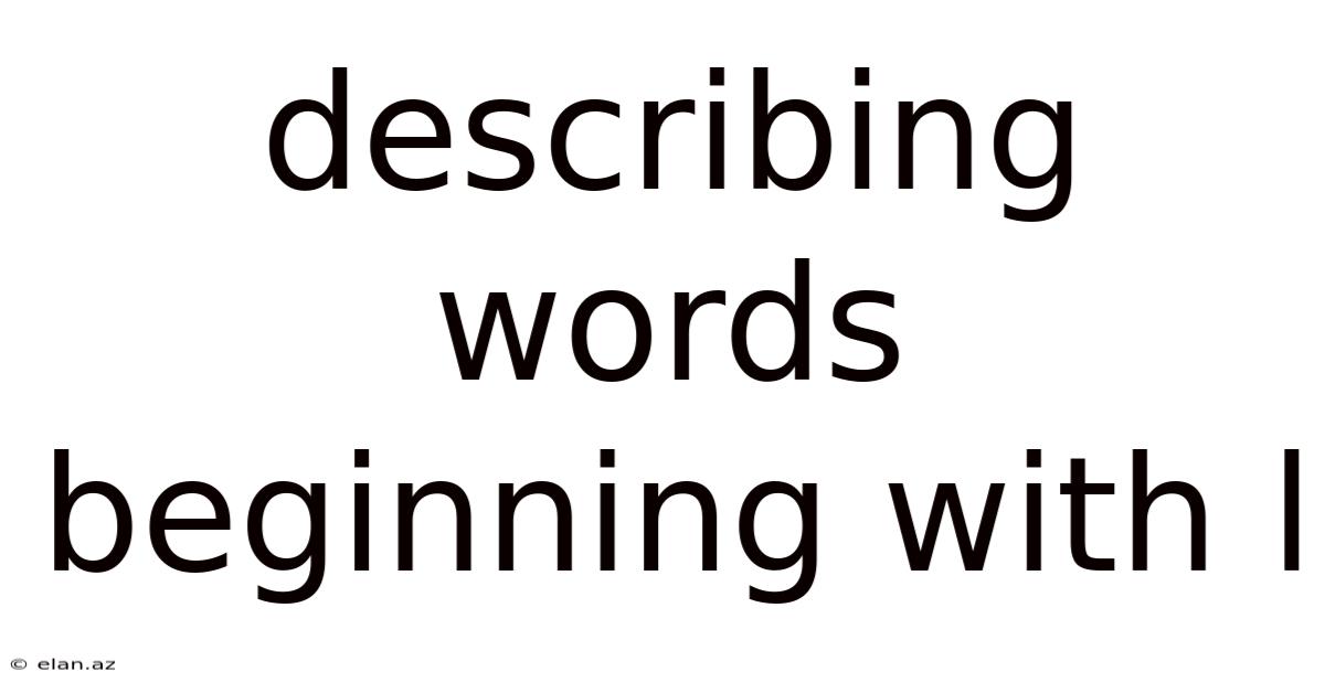 Describing Words Beginning With L