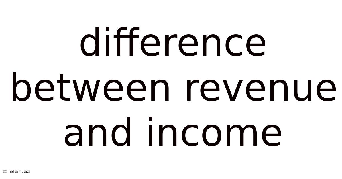 Difference Between Revenue And Income