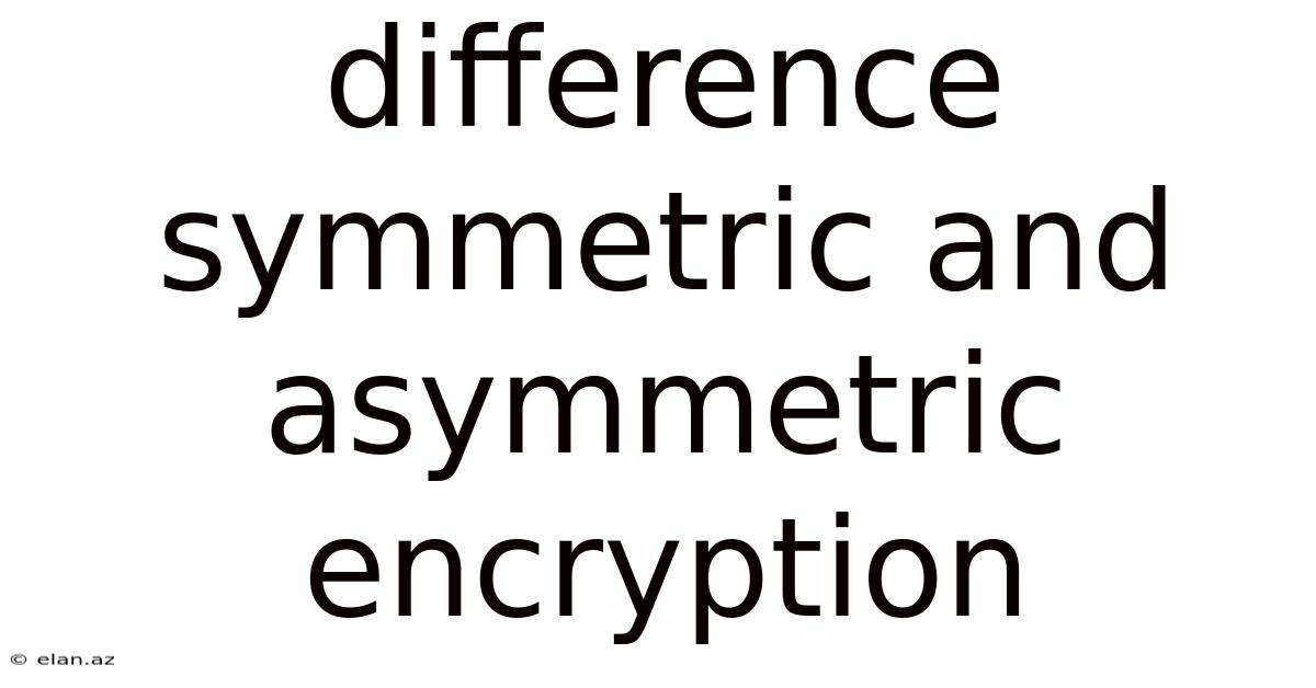 Difference Symmetric And Asymmetric Encryption