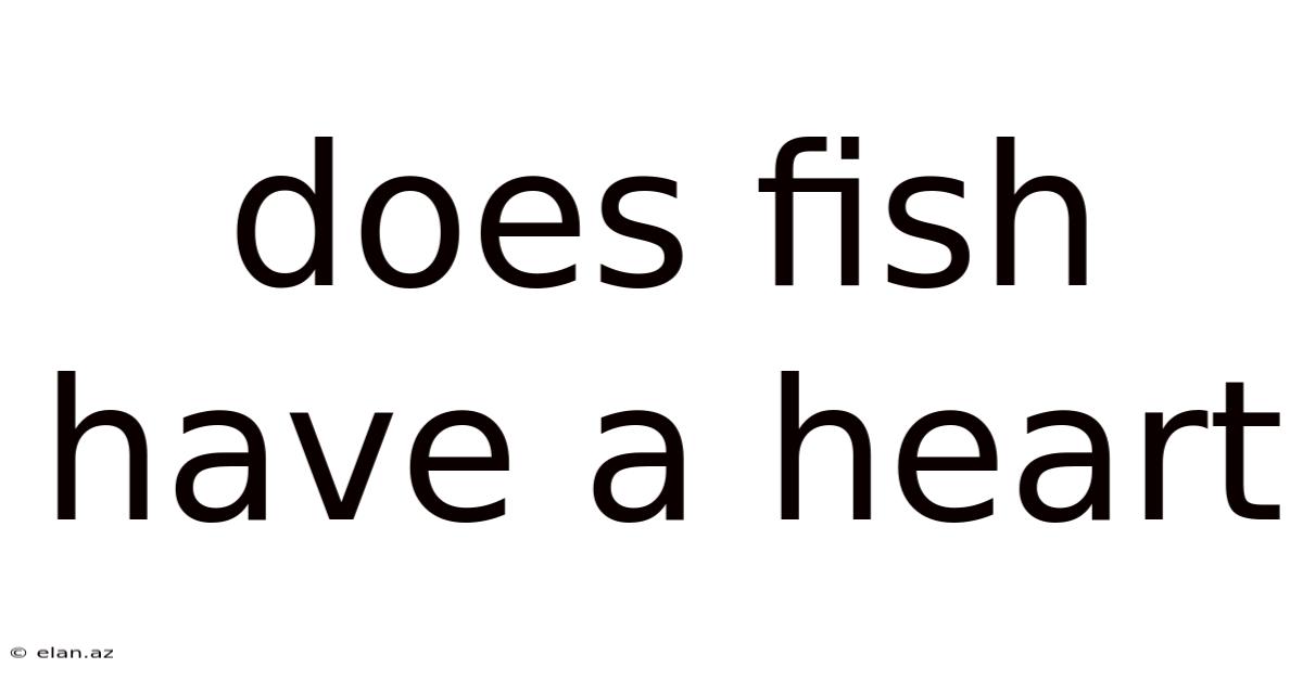 Does Fish Have A Heart