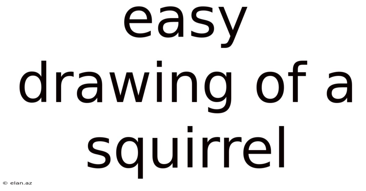 Easy Drawing Of A Squirrel