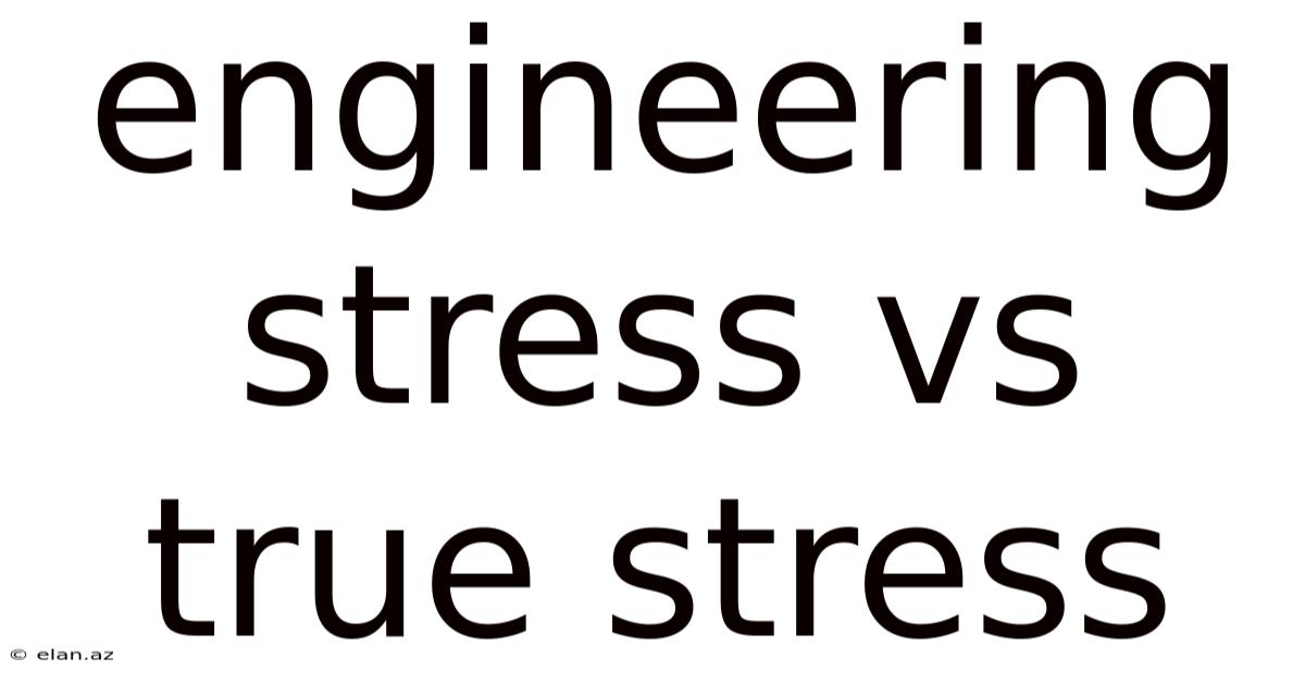 Engineering Stress Vs True Stress