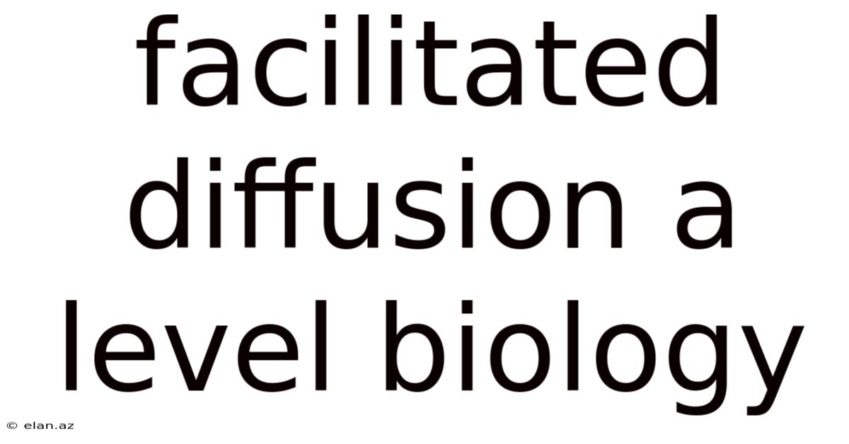 Facilitated Diffusion A Level Biology
