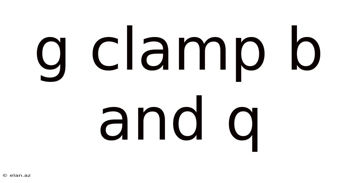 G Clamp B And Q