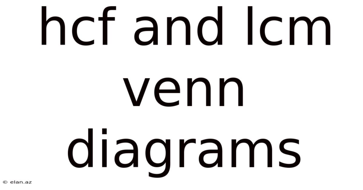 Hcf And Lcm Venn Diagrams