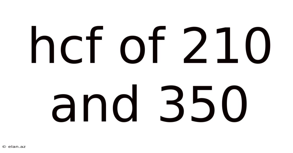 Hcf Of 210 And 350