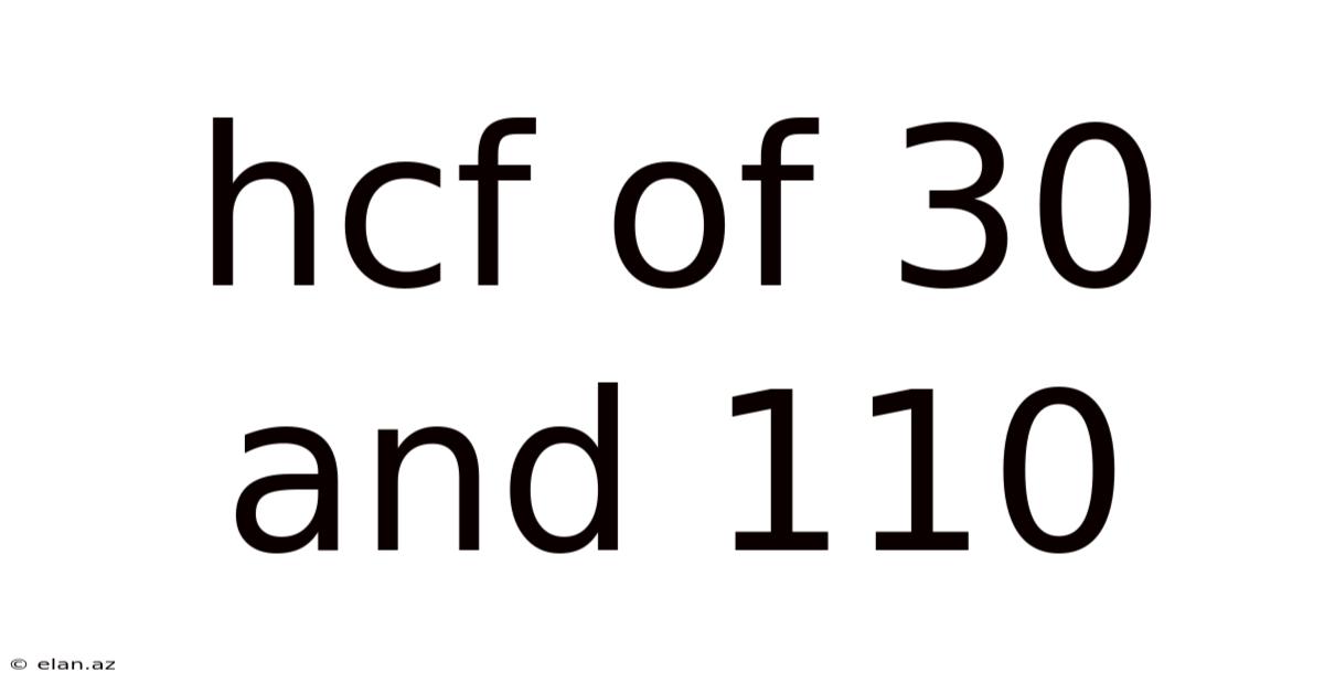 Hcf Of 30 And 110