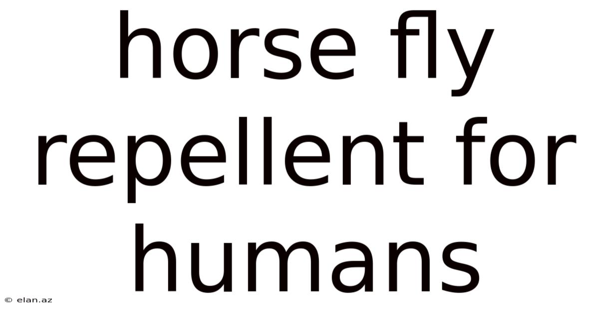 Horse Fly Repellent For Humans
