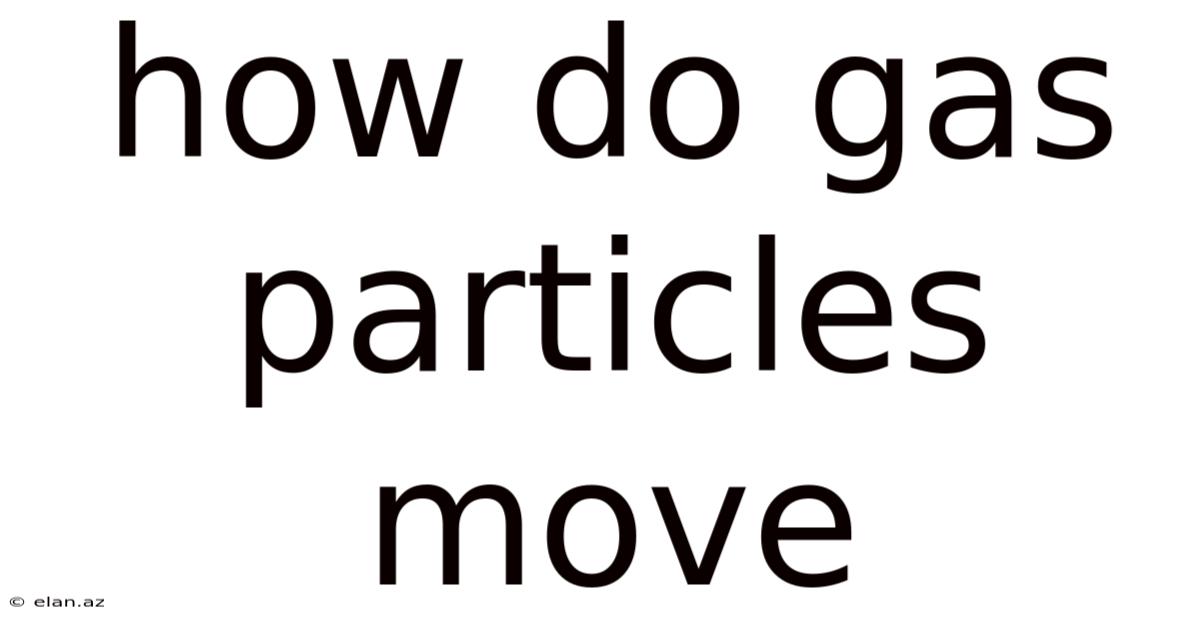 How Do Gas Particles Move