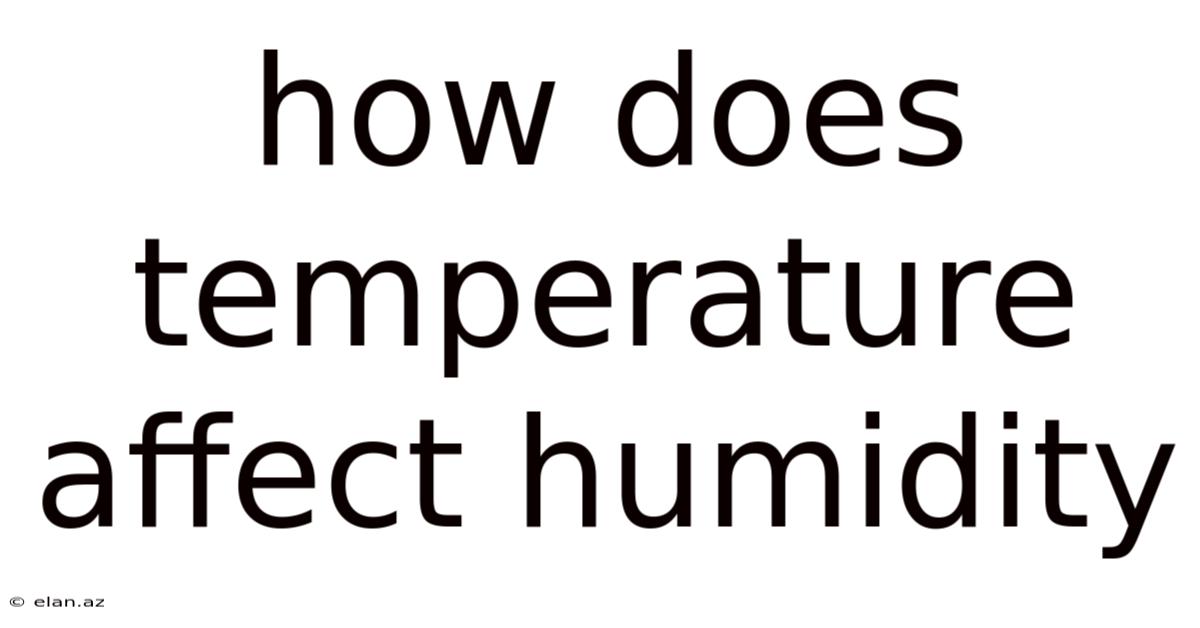 How Does Temperature Affect Humidity