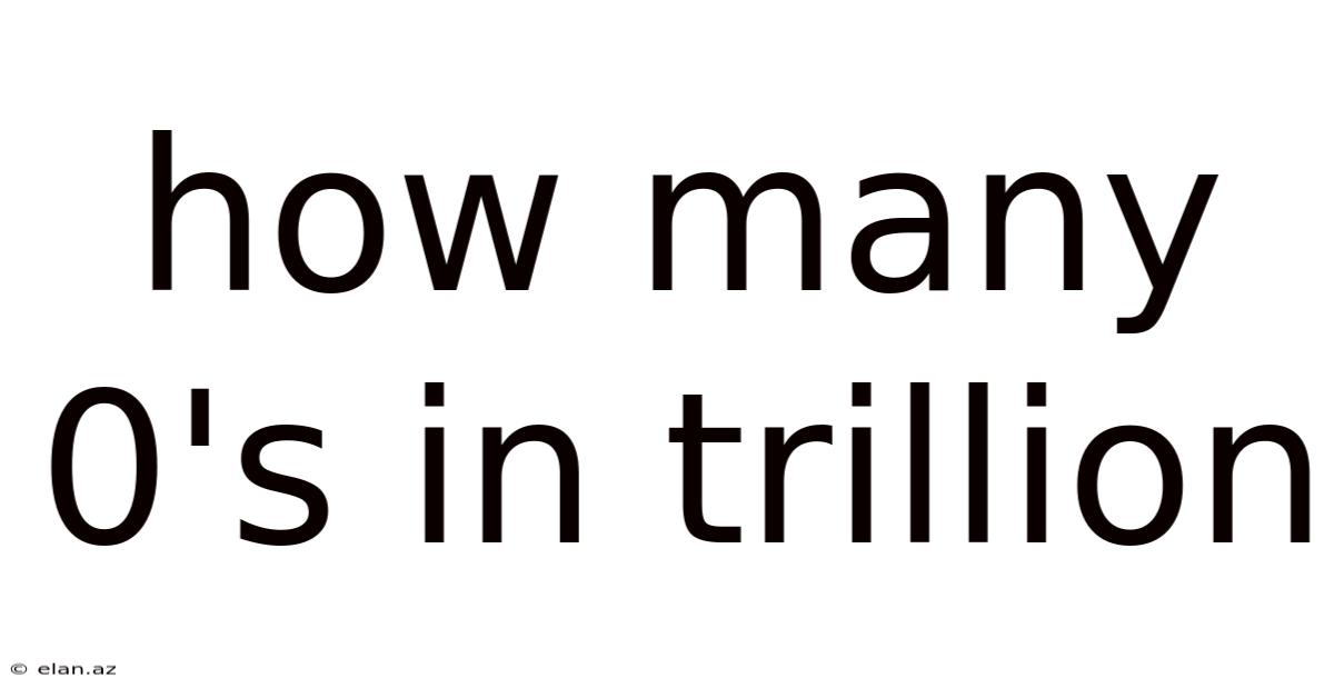 How Many 0's In Trillion