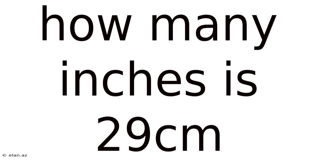 How Many Inches Is 29cm