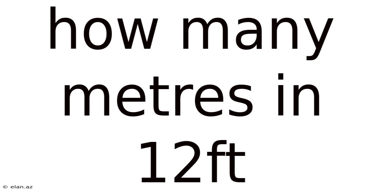 How Many Metres In 12ft