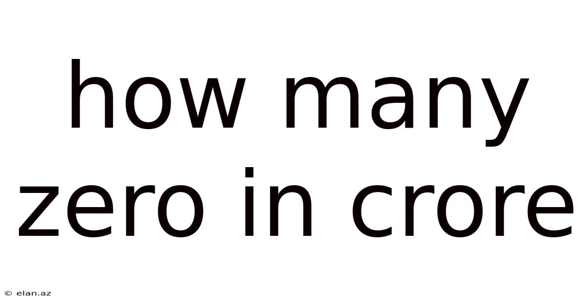 How Many Zero In Crore