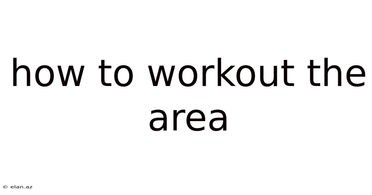 How To Workout The Area