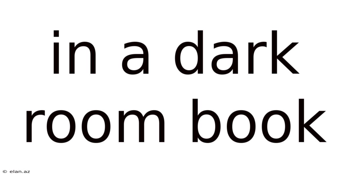 In A Dark Room Book