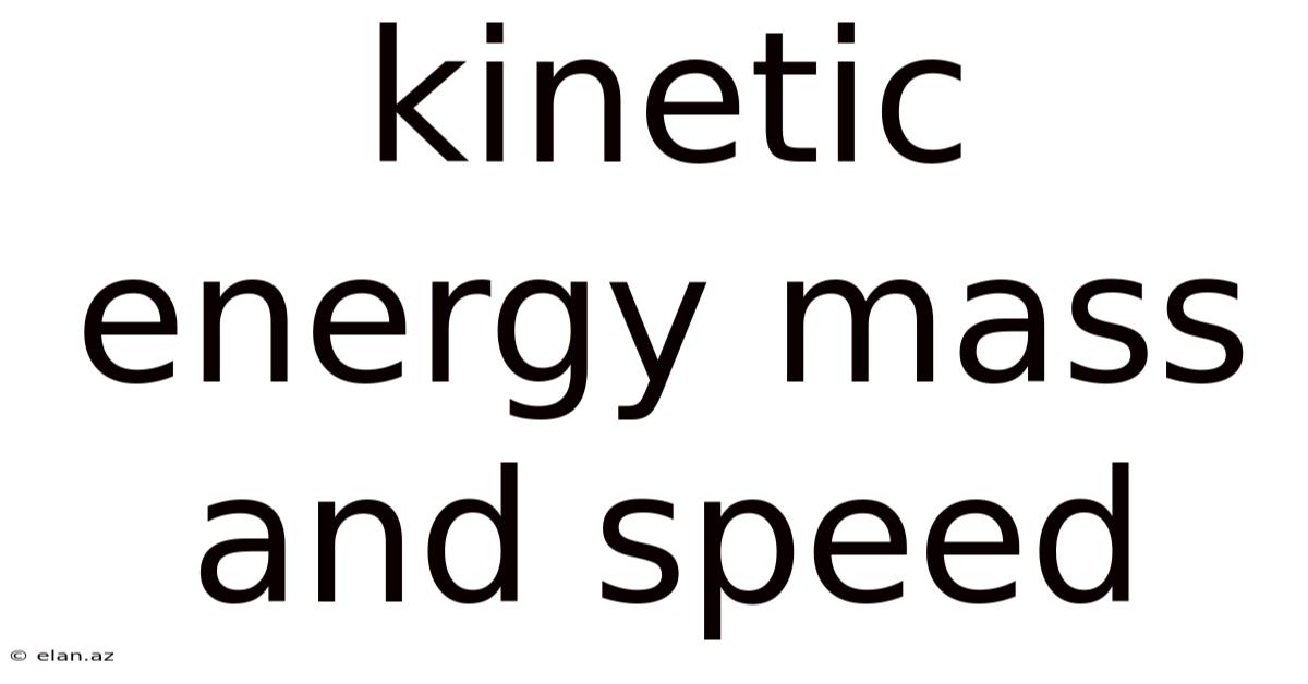 Kinetic Energy Mass And Speed