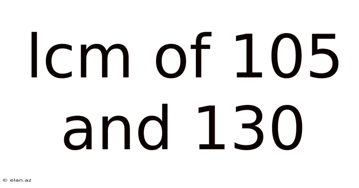 Lcm Of 105 And 130