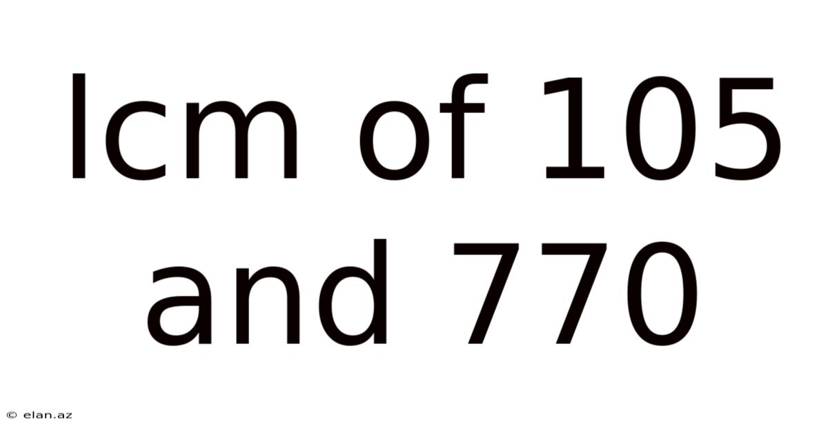 Lcm Of 105 And 770