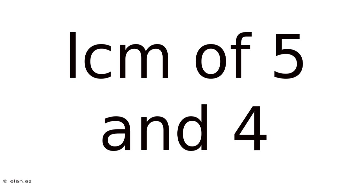 Lcm Of 5 And 4