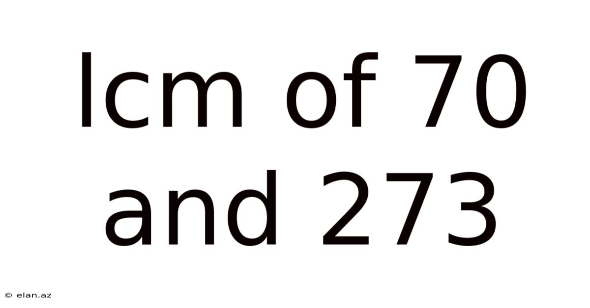 Lcm Of 70 And 273