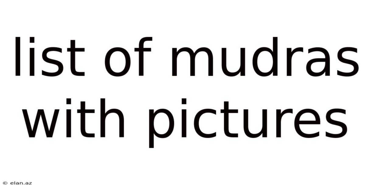 List Of Mudras With Pictures