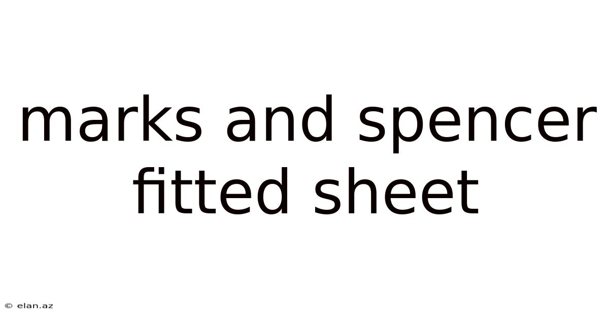 Marks And Spencer Fitted Sheet