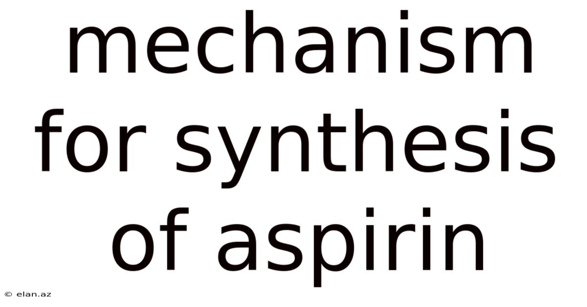 Mechanism For Synthesis Of Aspirin