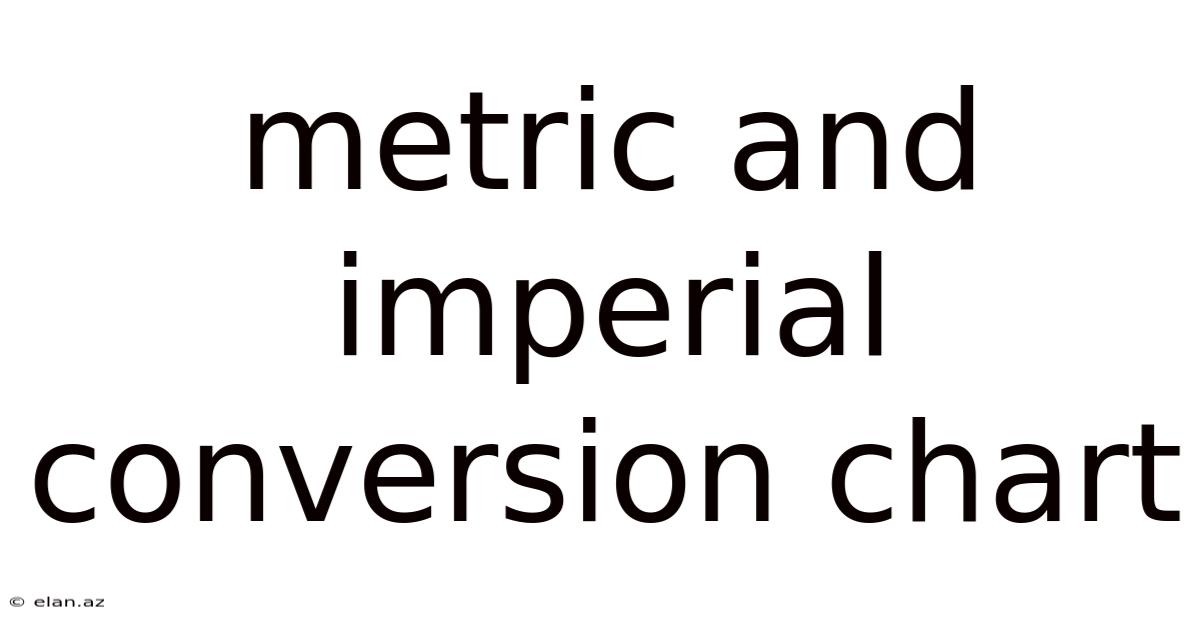 Metric And Imperial Conversion Chart