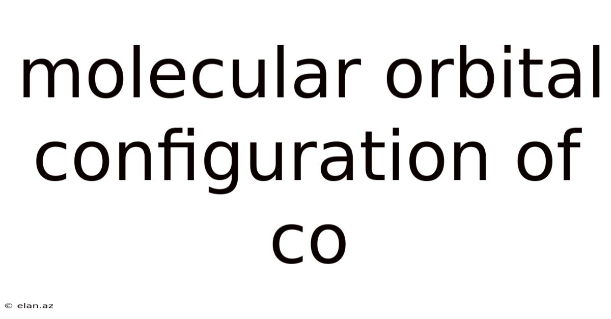 Molecular Orbital Configuration Of Co