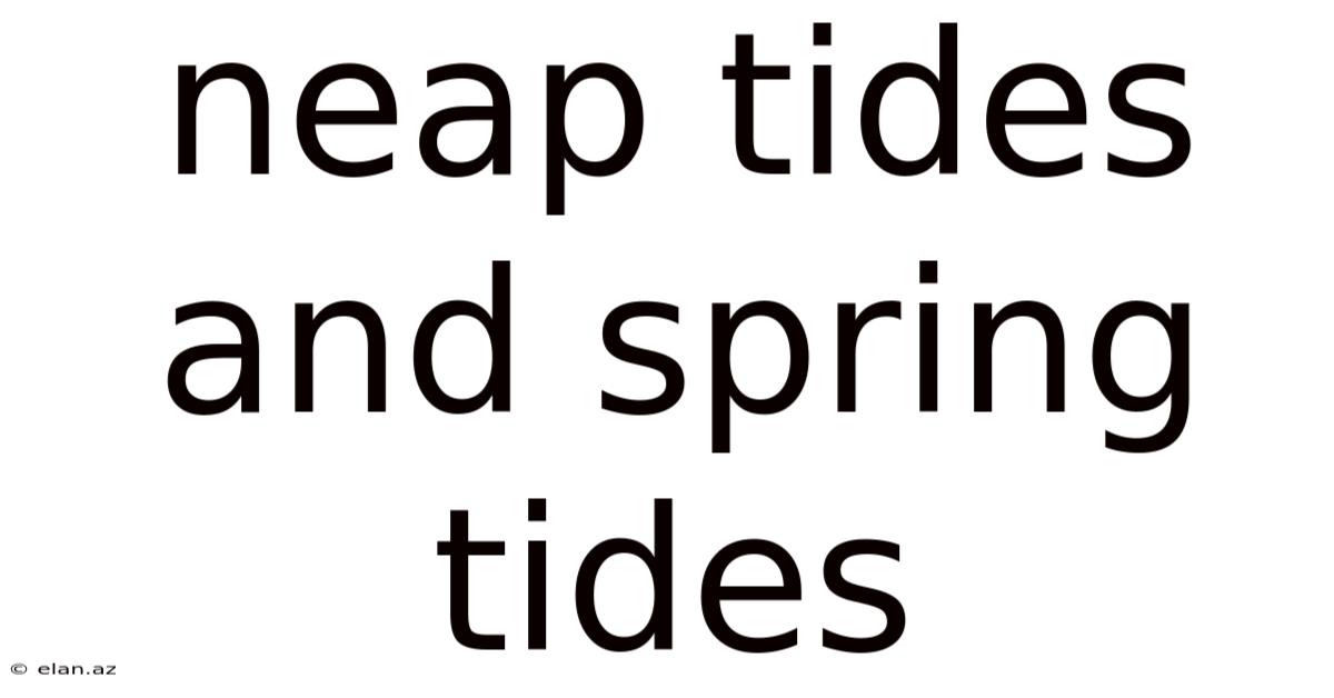 Neap Tides And Spring Tides