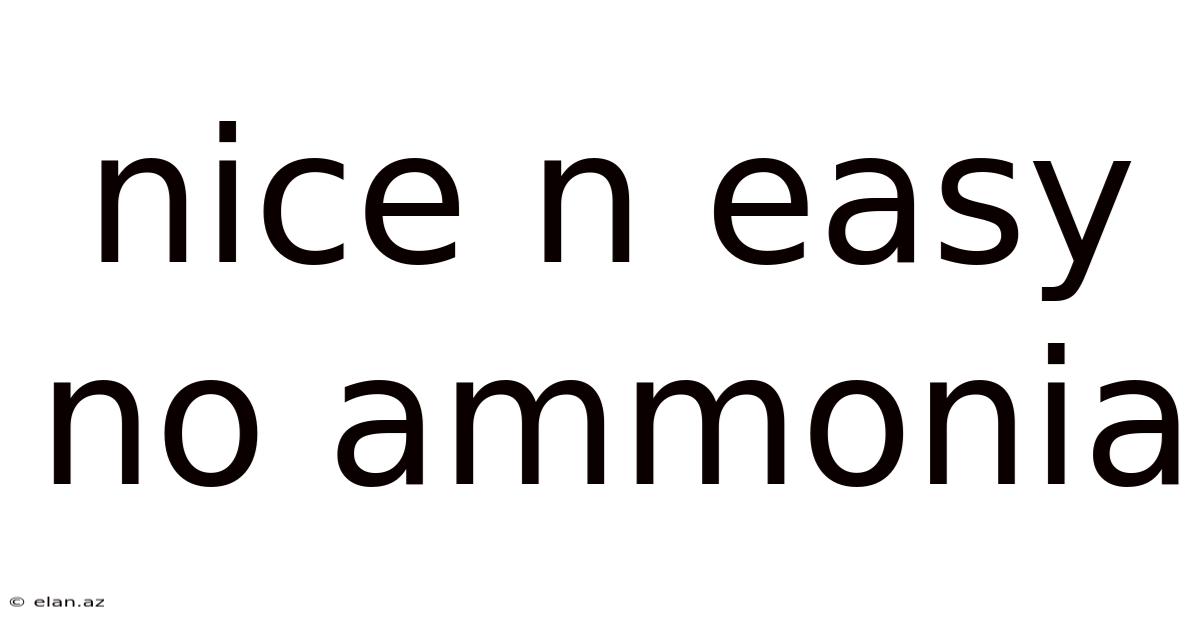 Nice N Easy No Ammonia