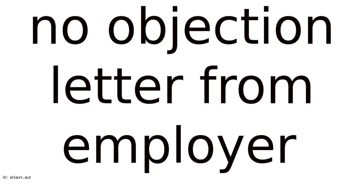 No Objection Letter From Employer
