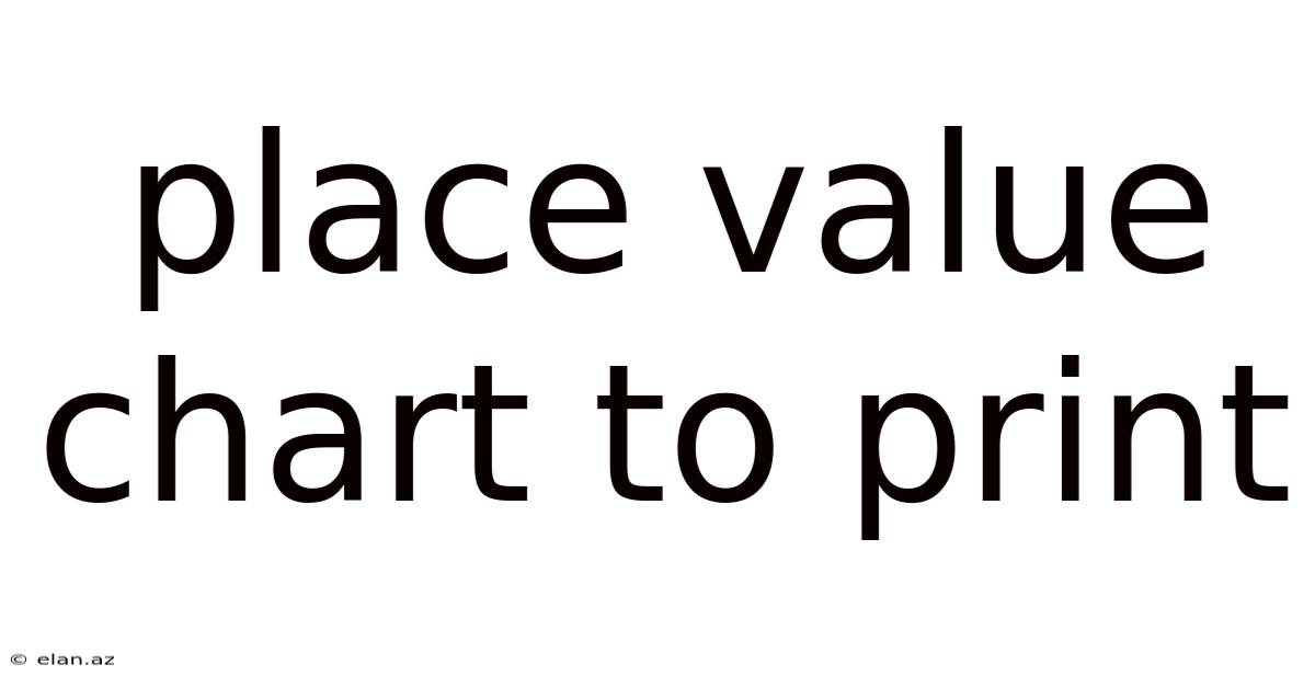 Place Value Chart To Print