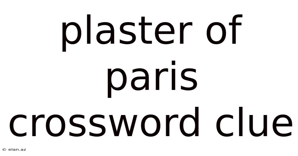Plaster Of Paris Crossword Clue