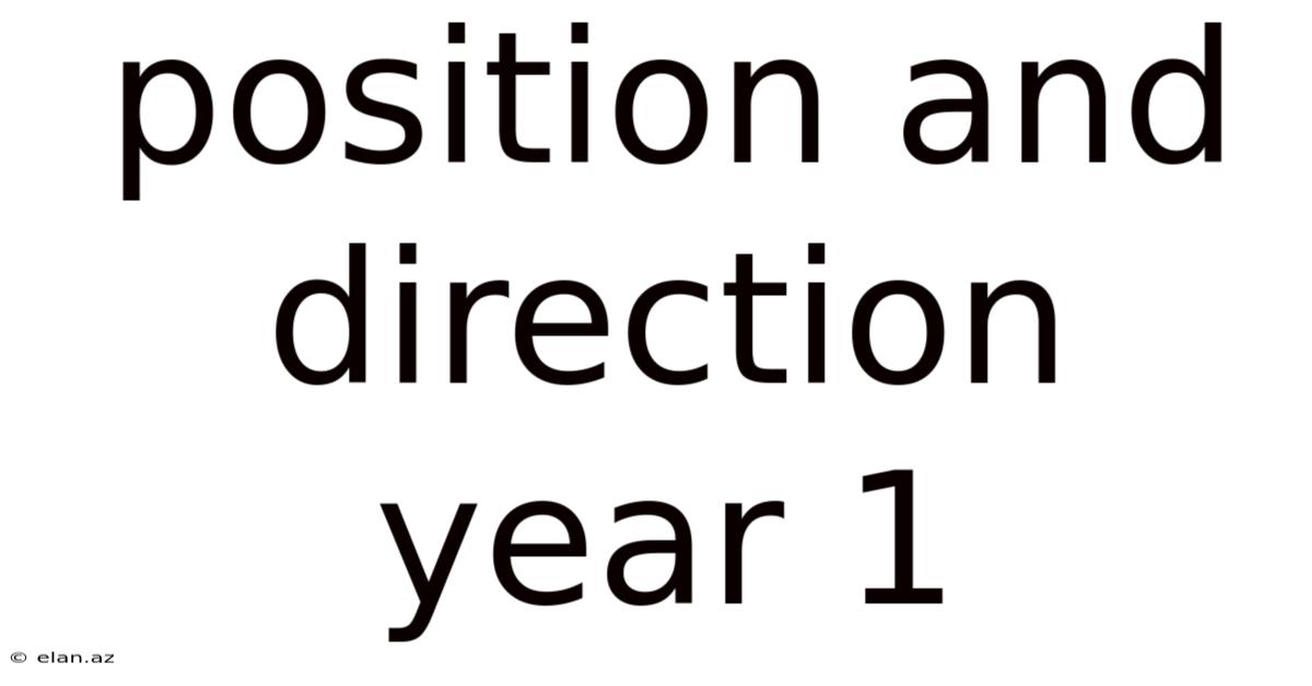 Position And Direction Year 1